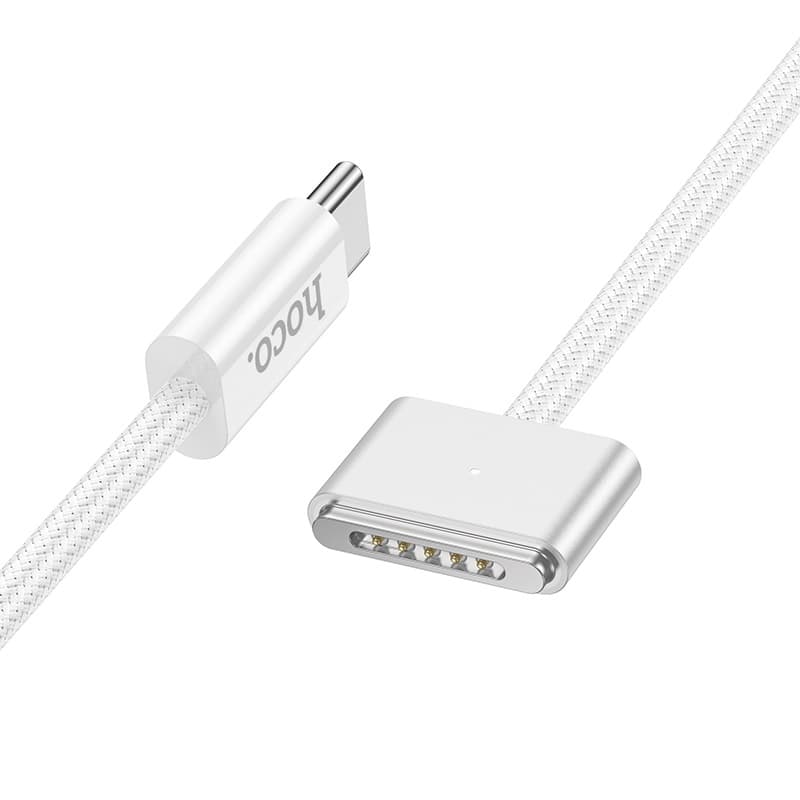 Кабель для зарядки MacBook HOCO X103 Type-C to Mag3 140W 2м магнитный белый