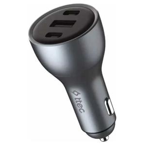 Автомобильное зарядное устройство TTEC PD 130W / 2 Type-C USB-C+USB-A умный чипсет черное