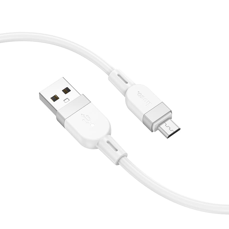 Кабель для зарядки Micro USB HOCO X109 2.4A 1м силиконовый белый