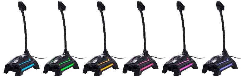 Микрофон компьютерный настольный Игровой стрим DEFENDER  GMC 150 USB, LED, кабель 1,5 м 