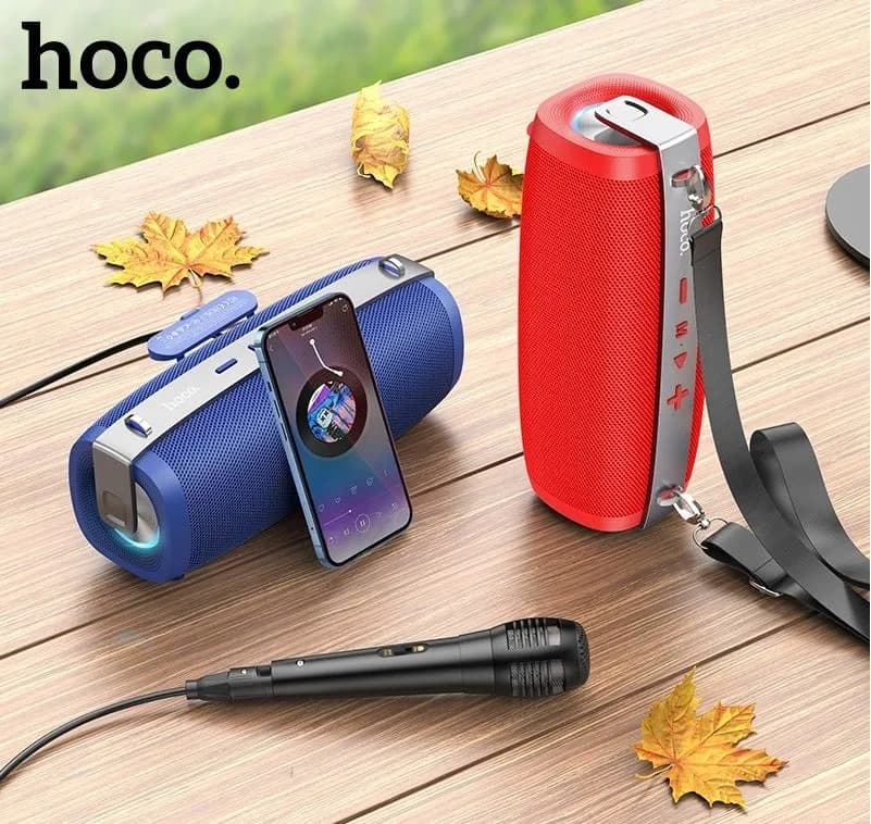 Колонка блютуз с микрофоном караоке HOCO BS55 Gallant красная 1500mAh