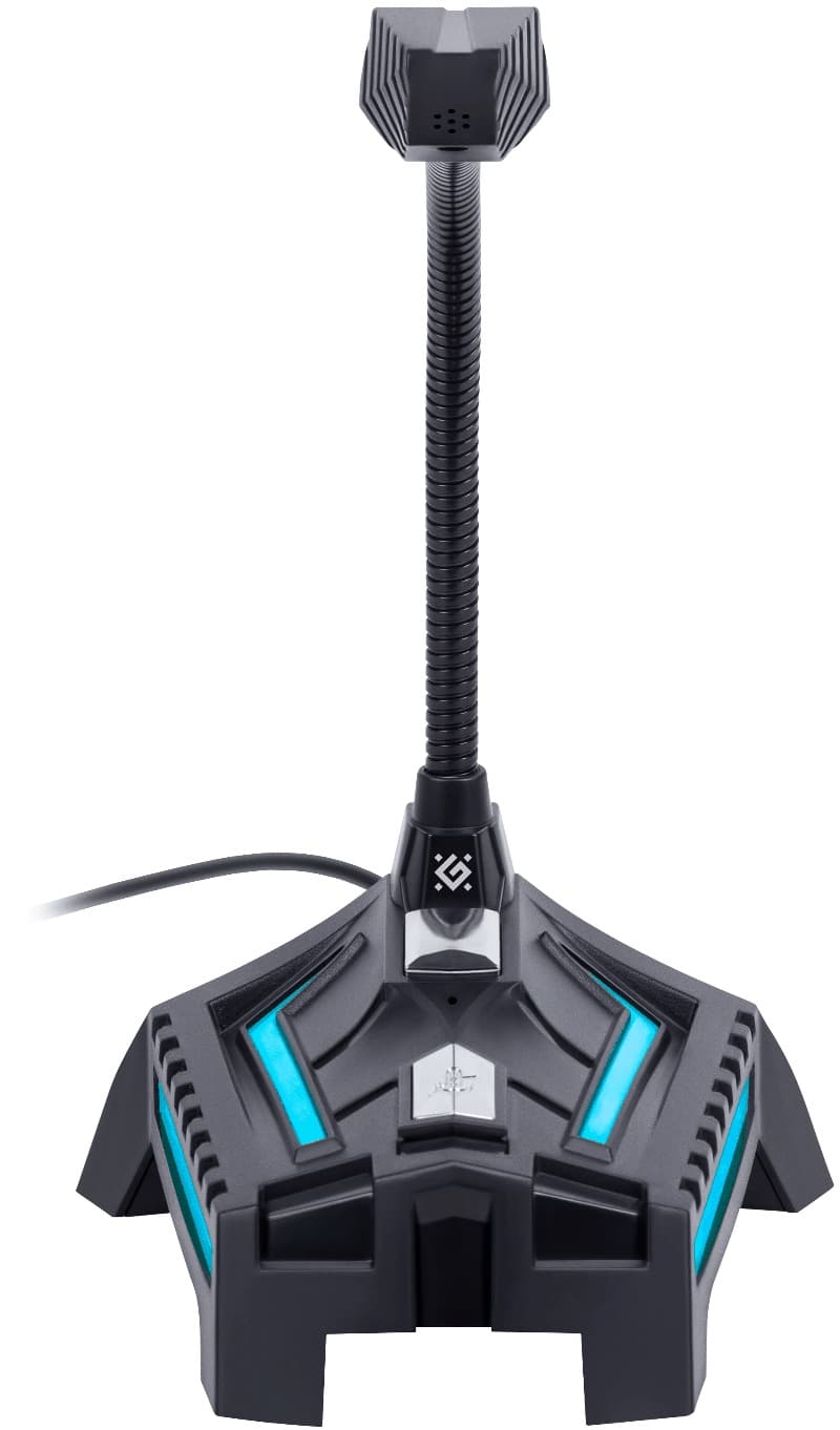 Микрофон компьютерный настольный Игровой стрим DEFENDER  GMC 150 USB, LED, кабель 1,5 м 