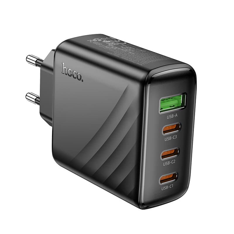 фото Сетевое зарядное устройство Адаптер Блок питания HOCO CS27A 3PD 67W + QC3.0 / Type-C USB-C+USB черны