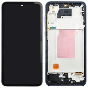 Дисплей для Samsung A35/A356E "как новый"(G) + тачскрин темно-синий с рамкой