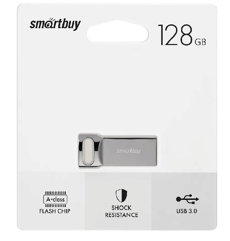 Изображение Флеш-накопитель Smartbuy M2 Metal USB 3.0/3.1 100MB/s 128Gb