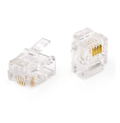Коннектор Atcom AT2419 RJ12 прозрачный пластик