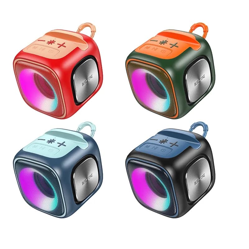 Колонка блютуз Borofone BR29  Interest sports Colorful LED 1200mAh темно-зеленая