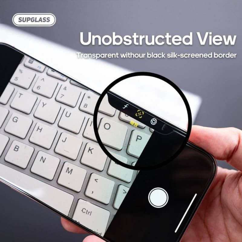 фото Защитное стекло для iphone 16 Pro Max 6.9/17 Pro Max 6.9 SupGlass SG-02 прозрачное полное покрытие