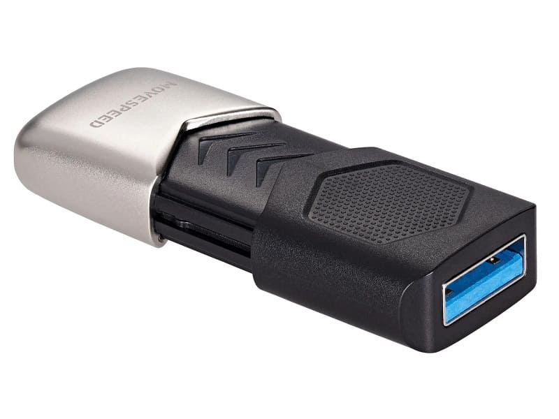 Изображение Флеш-накопитель Move Speed YSUKS USB 3.0 R/W-100/20MB/s пластик черный серебряная вставка 256Gb