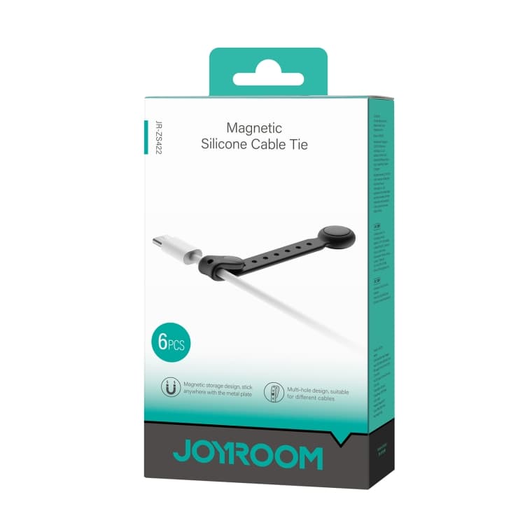 Изображение Органайзер держатель для проводов магнитный Joyroom JR-ZS422 Magnetic 6шт кабельная стяжка силикон белая фото Органайзер держатель для проводов магнитный Joyroom JR-ZS422 Magnetic 6шт кабельная стяжка силикон белая