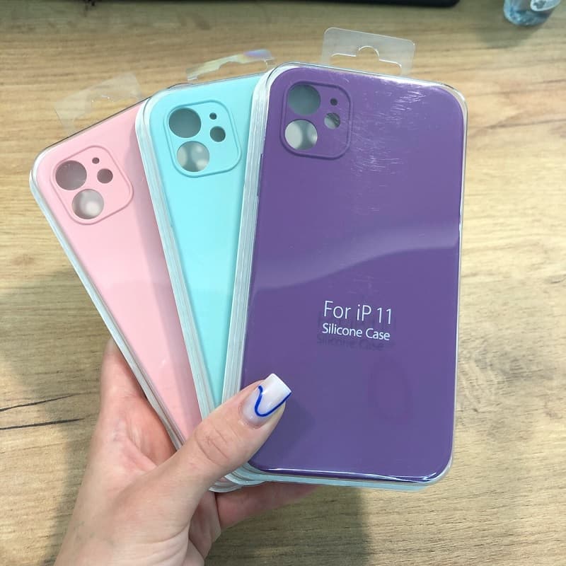 фото Чехол накладка для iphone 11 (6.1) soft силикон с защитой камеры черная