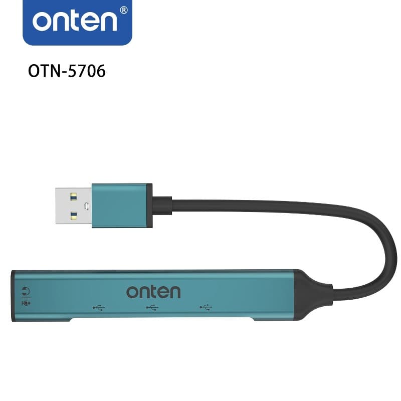 Разветвитель адаптер переходник USB HUB Хаб Onten OTN-5706 4в1 3 порта USB+3.5mm Jack Разветвитель адаптер переходник USB HUB Хаб Onten OTN-5706 4в1 3 порта USB+3.5mm Jack