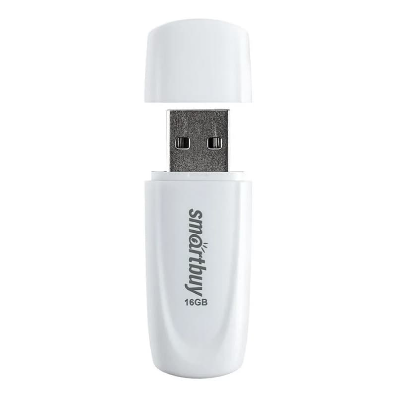 Изображение Флеш-накопитель Smartbuy Scout USB 3.0/3.1 белый 16Gb Изображение Флеш-накопитель Smartbuy Scout USB 3.0/3.1 белый 16Gb