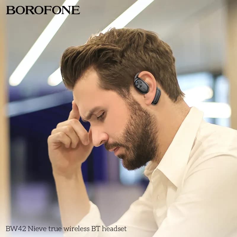Изображение Наушники беспроводные Borofone BW42 белые фото Наушники беспроводные Borofone BW42 белые