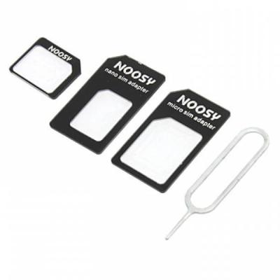 Переходник универсальный для Sim Noosy 4 в 1 черный
