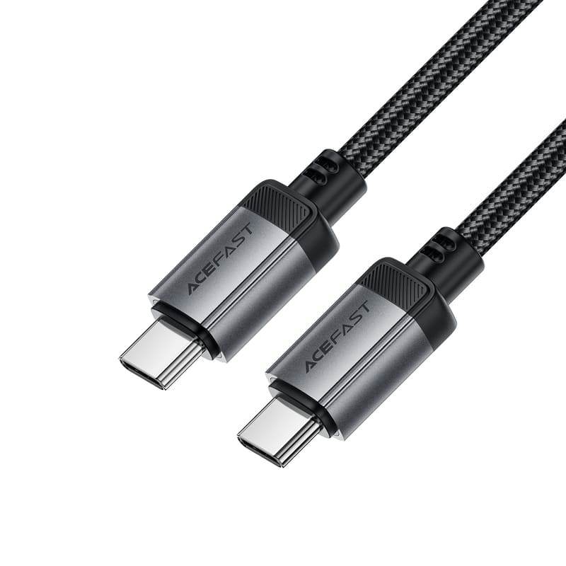 Кабель для зарядки Type-C to Type-C Acefast C20-03 60W 1.2м в тканевой оплетке черный
