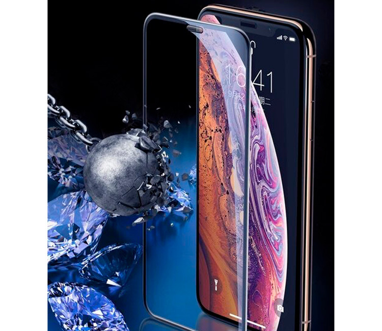 фото Защитное стекло для iphone 11 Pro Max/XS Max 6.5 Baseus Full-screen curved WA-01 черное