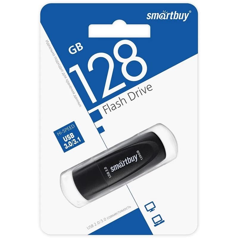 Изображение Флеш-накопитель Smartbuy Scout USB 3.0/3.1 черный 128Gb