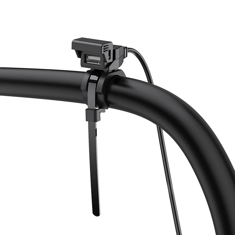 фото Зарядное устройство для телефона с креплением на руль мотоцикла HOCO Z45 USB 2.4A
