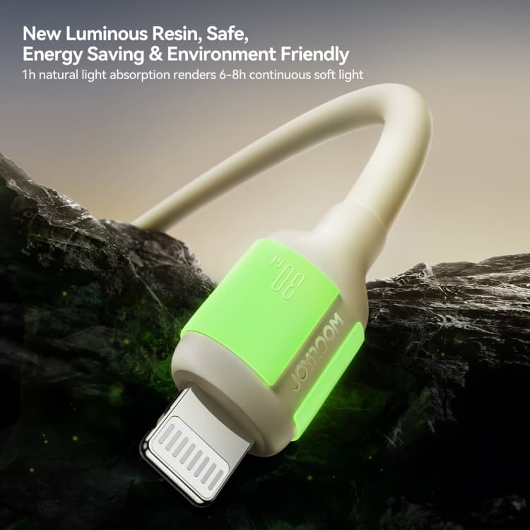 Кабель для зарядки iP Lightning to Type-C Joyroom S-A53 PD 30W 2м жидкий силикон бежевый