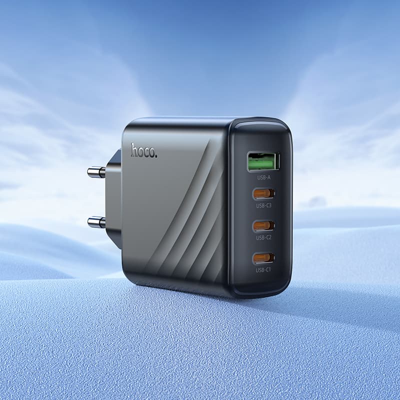фото Сетевое зарядное устройство Адаптер Блок питания HOCO CS27A 3PD 67W + QC3.0 / Type-C USB-C+USB черны