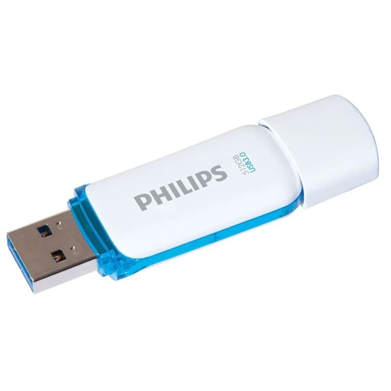 Изображение Флеш-накопитель Philips SNOW USB 3.0 пластик белый синяя вставка 512Gb