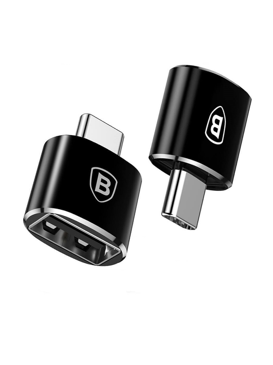 Адаптер переходник OTG с Type-C USB на USB Baseus CATOTG-01 2.4A черный
