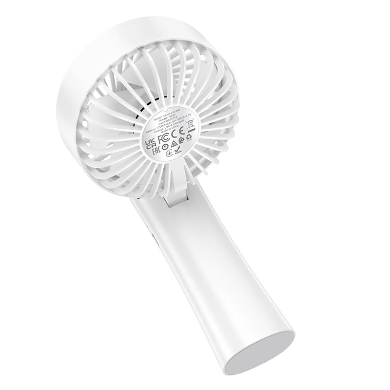 Мини вентилятор ручной настольный Hoco HX20 1200mAh LED белый