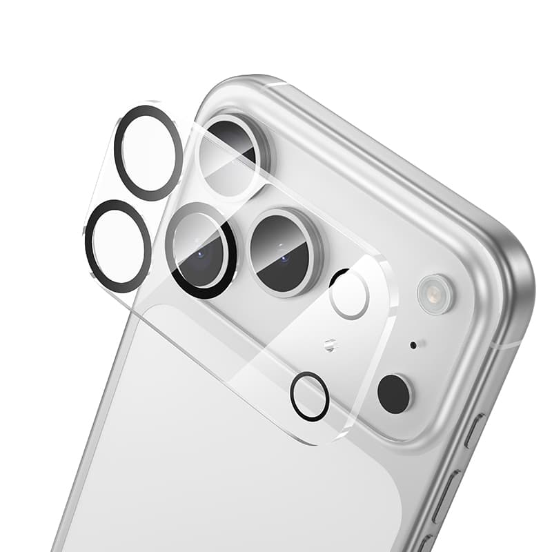 фото Защитное стекло на камеру для iphone 17 Pro Max 6.9 HOCO G13 3D прозрачное с черной окантовкой тех пак