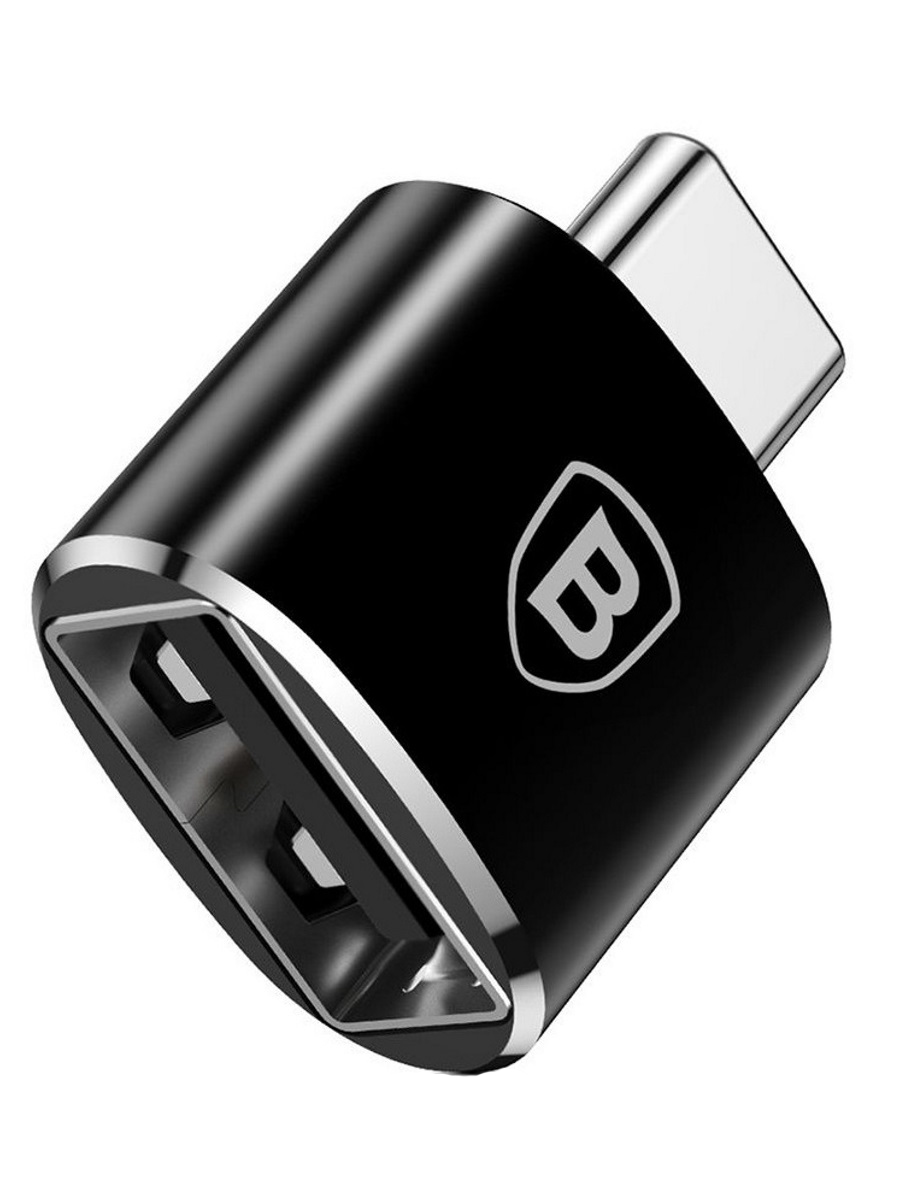 Адаптер переходник OTG с Type-C USB на USB Baseus CATOTG-01 2.4A черный