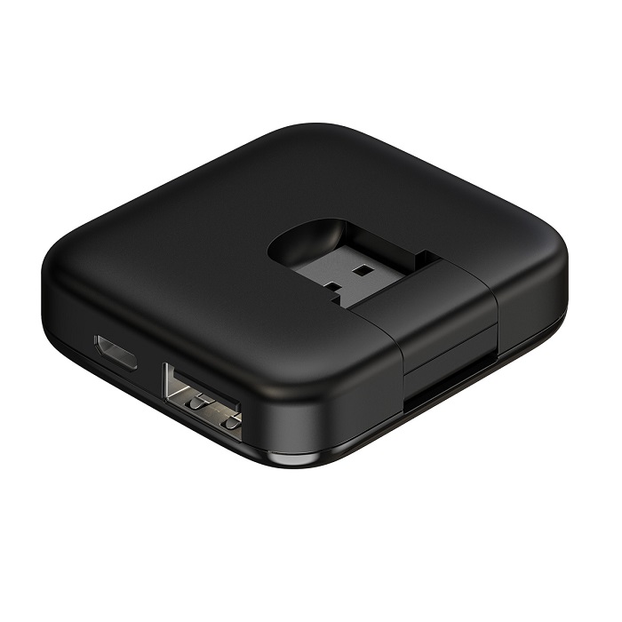 Разветвитель адаптер переходник концентратор Type-C HUB Хаб Baseus CAHUB-DW01 4в1 черный