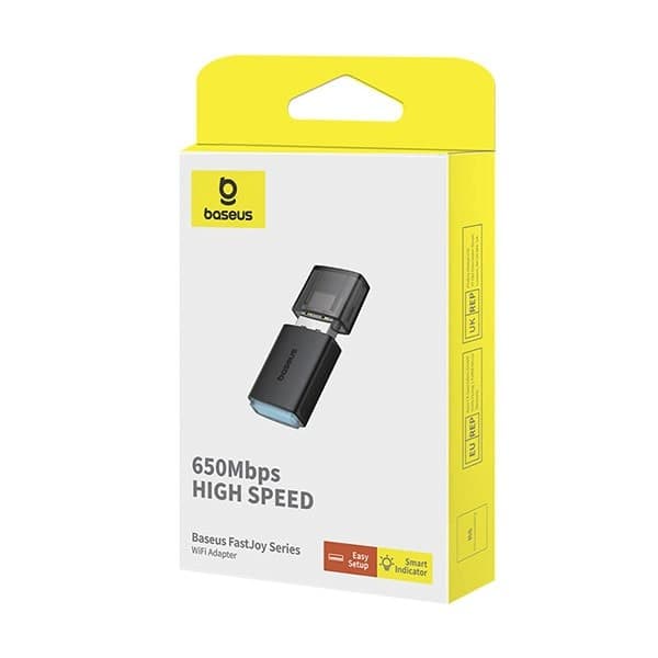 USB адаптер Wi-Fi Baseus BS-OH170 FastJoy 650MBPS черный (USB2.0 2.4ГГц до 650Мбит/с) B01317600111-04