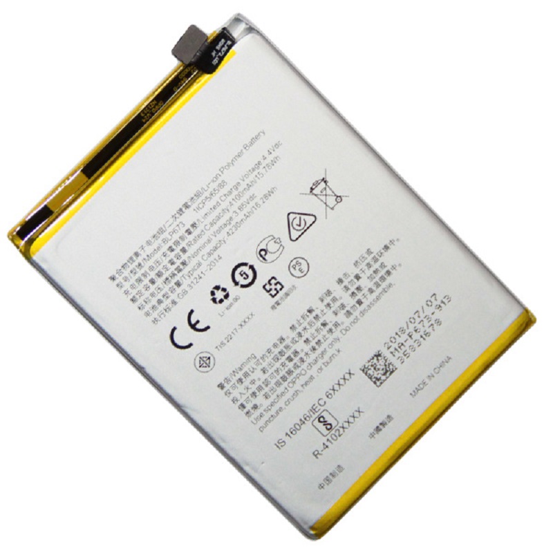 фото Аккумулятор для телефона Oppo A3s/A5/A5s/AX7 BLP673 VIXION 4100mAh
