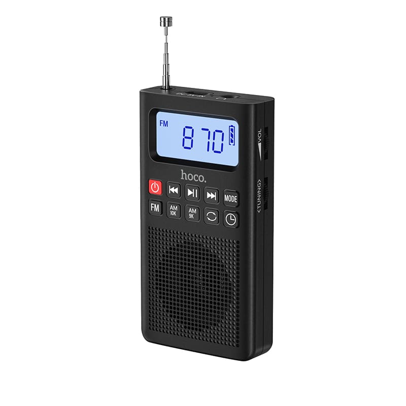 Радиоприемник портативный 3в1 HOCO HI51 BT V5.3 AM+FM+MP3 черный
