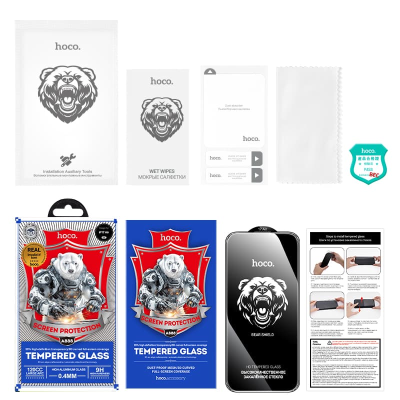фото Защитное стекло для Samsung S24 Ultra HOCO A888 0.4mm черное
