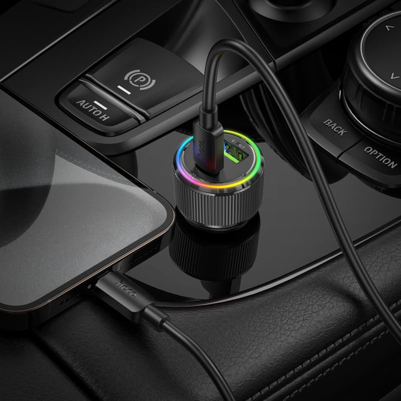 фото Автомобильное зарядное устройство HOCO NZ14A 38W PD 20W+QC3.0 / Type-C USB-C+USB черное