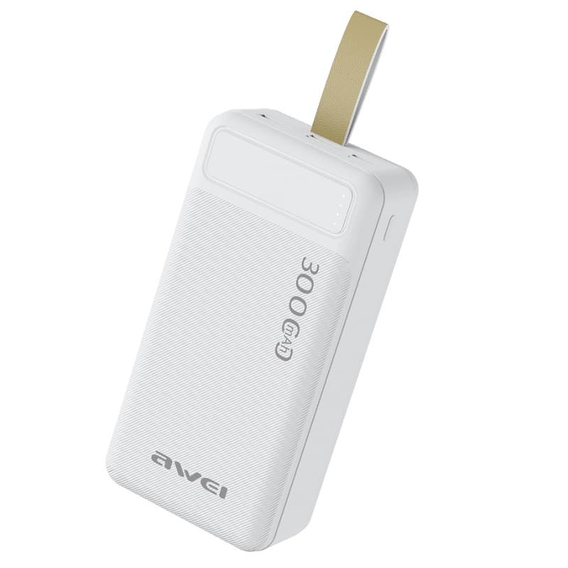 фото Внешний аккумулятор повербанк Power bank Awei P7K 30000mAh белый 