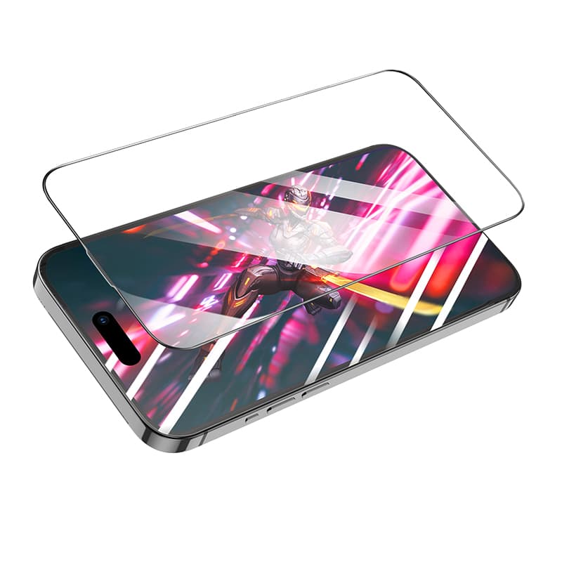 фото Защитное стекло для iphone 16 Pro Max 6.9 HOCO A34 9D защита динамика черное