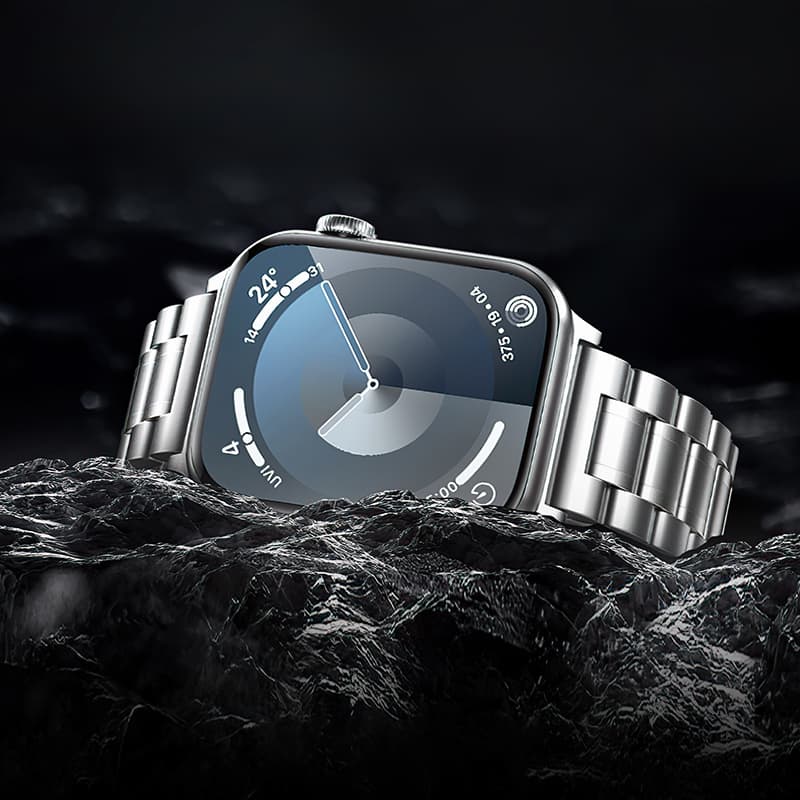 Ремешок для Apple Watch 42/44/45/49mm HOCO WA32 Grand series five-bead стальной черный Ремешок для Apple Watch 42/44/45/49mm HOCO WA32 Grand series five-bead стальной черный