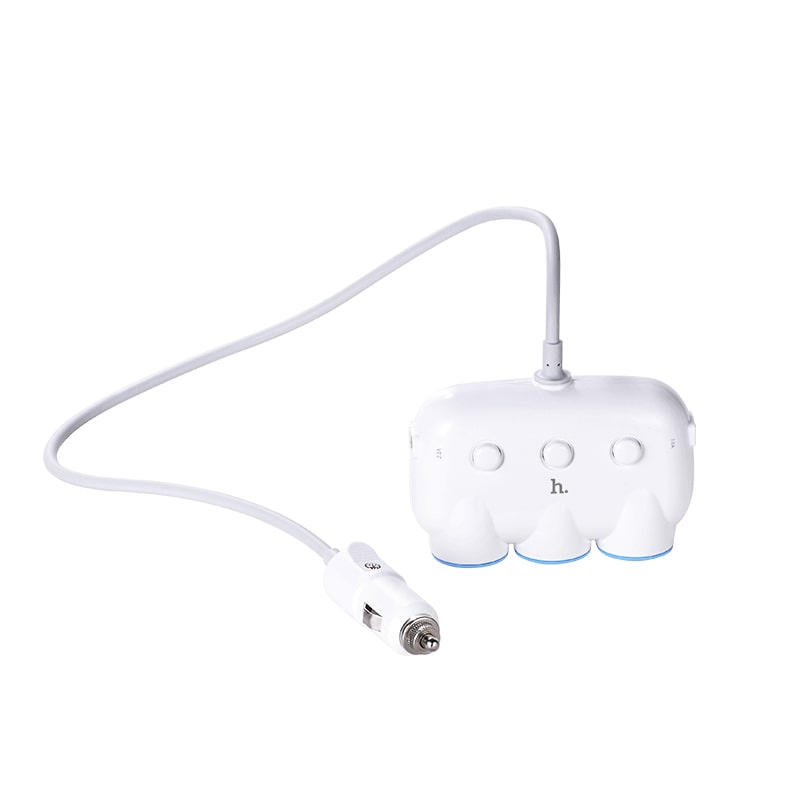 Изображение Разветвитель HOCO C1 3 прикуривателя + 2USB 3,1A сайта akstel.ru фото Разветвитель HOCO C1 3 прикуривателя + 2USB 3,1A