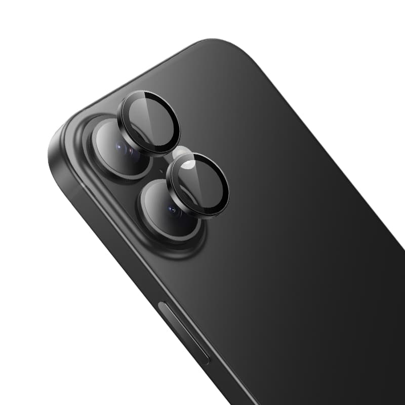 фото Защитное стекло на камеру для iphone 17 (6.3) HOCO V13 3D с металлической рамкой черное