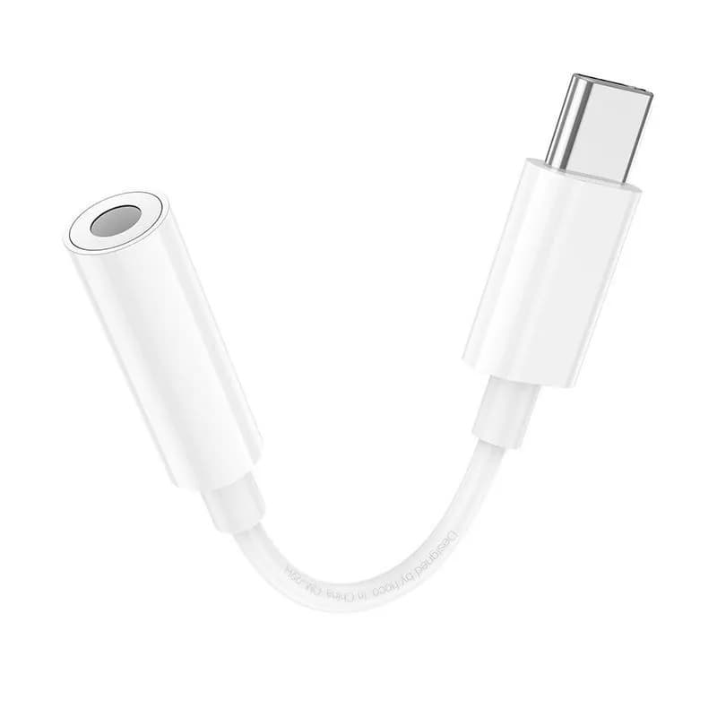 Аудио адаптер переходник для наушников с Type-C USB-C на Jack 3.5 Hoco LS35 белый Аудио адаптер переходник для наушников с Type-C USB-C на Jack 3.5 Hoco LS35 белый