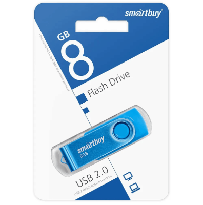 Флеш-накопитель Smartbuy Twist голубой 8Gb