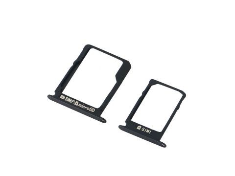 Держатель сим+Micro SD для Samsung A300/A3 2015 черный