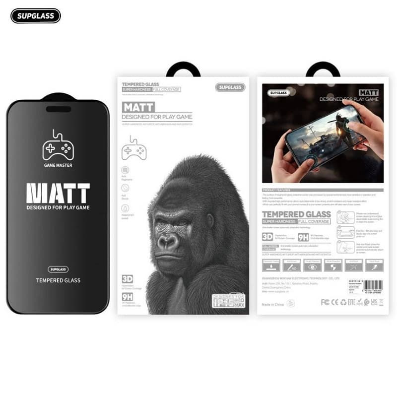 фото Защитное стекло для iphone 16 Pro Max 6.9 SupGlass XC-13 Matt Gaming 3D черное