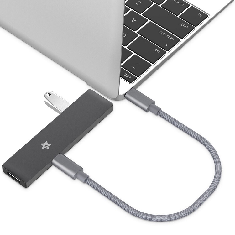 Кабель-переходник для Type-C USB Xiaomi Star Card Extension Cable 20см космический серый