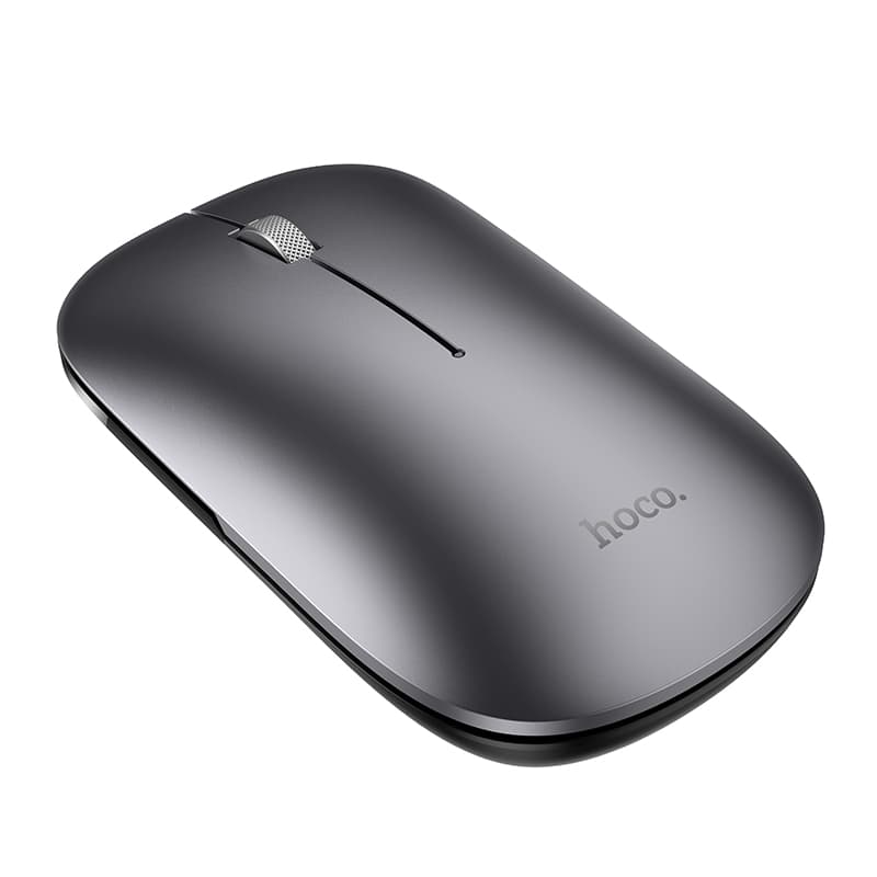 Мышь беспроводная Hoco GM43 двухрежимная 2.4G Bluetooth+USB серая