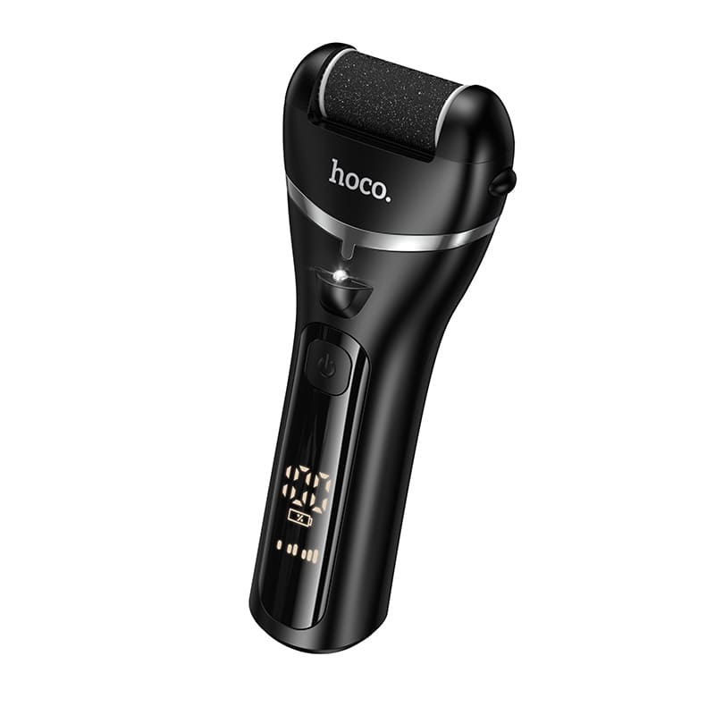 Электрическая пилка для пяток роликовая Hoco HP90 120mAh черная