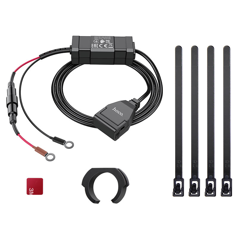 фото Зарядное устройство для телефона с креплением на руль мотоцикла HOCO Z45 USB 2.4A