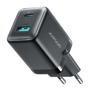 Сетевое зарядное устройство Адаптер Блок питания Joyroom JR-TG8 45W GaN Type-C USB-C + USB черное